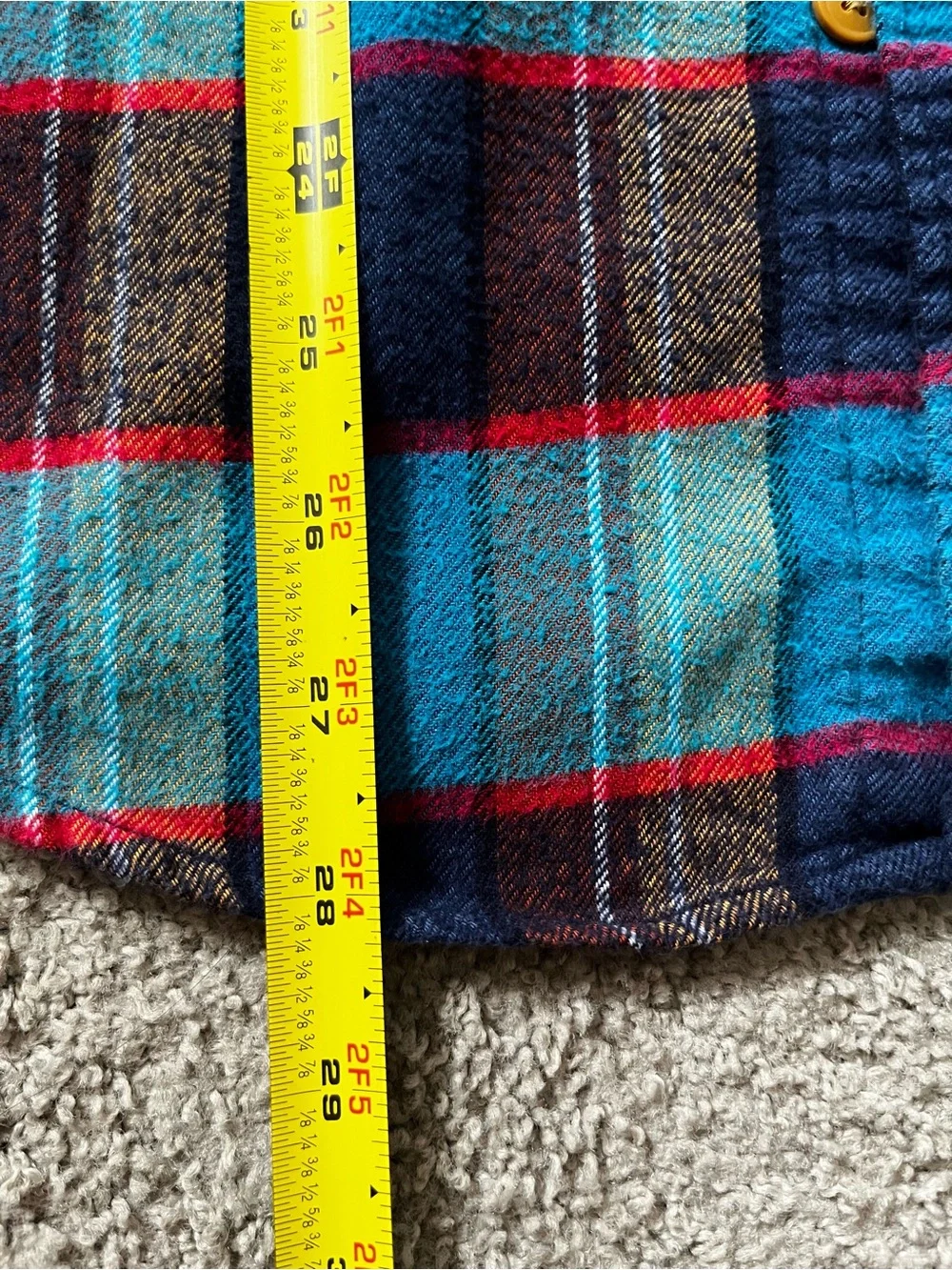 J. Crew - Slim Fit Red & Blue Plaid Flannel Shirt - Men’s Size S